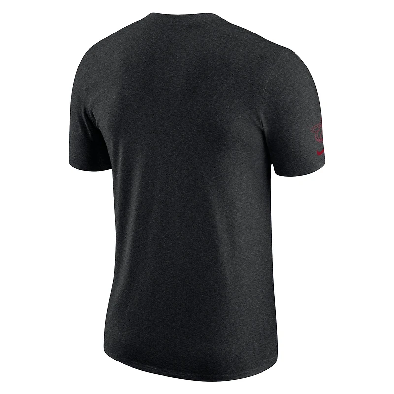 T-shirt Nike Heather Courtside Versus Flight Max90 pour homme, noir chiné