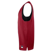 Maillot d'entraînement réversible en maille Nike rouge/noir Miami Heat Courtside pour homme