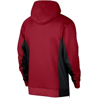 Sweat à capuche entièrement zippé Nike rouge Miami Heat 2023/24 Authentic Showtime pour homme