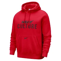 Men's Nike Red Miami Heat 2024/25 City Edition Essential Club Pullover Hoodie