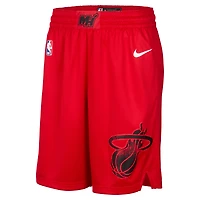 Men's Nike Red Miami Heat 2024/25 City Edition Swingman Shorts