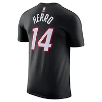 Men's Nike Tyler Herro Black Miami Heat Icon 2022/23 Name & Number T-Shirt