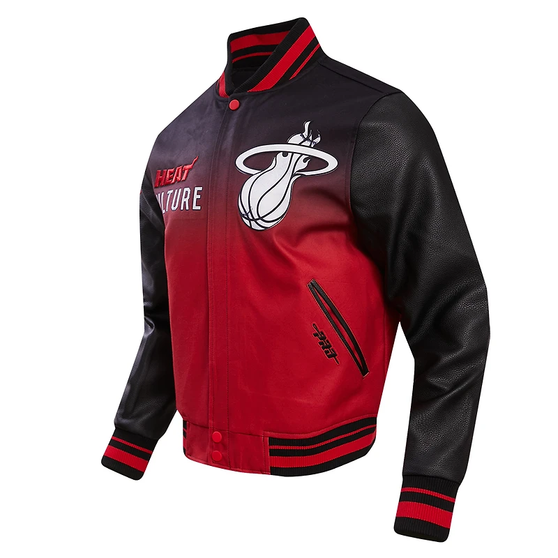 Veste universitaire entièrement zippée Pro Standard noire Miami Heat 2023/24 City Edition pour hommes