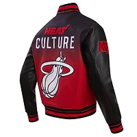 Veste universitaire entièrement zippée Pro Standard noire Miami Heat 2023/24 City Edition pour hommes