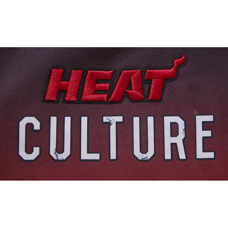 Veste universitaire entièrement zippée Pro Standard noire Miami Heat 2023/24 City Edition pour hommes