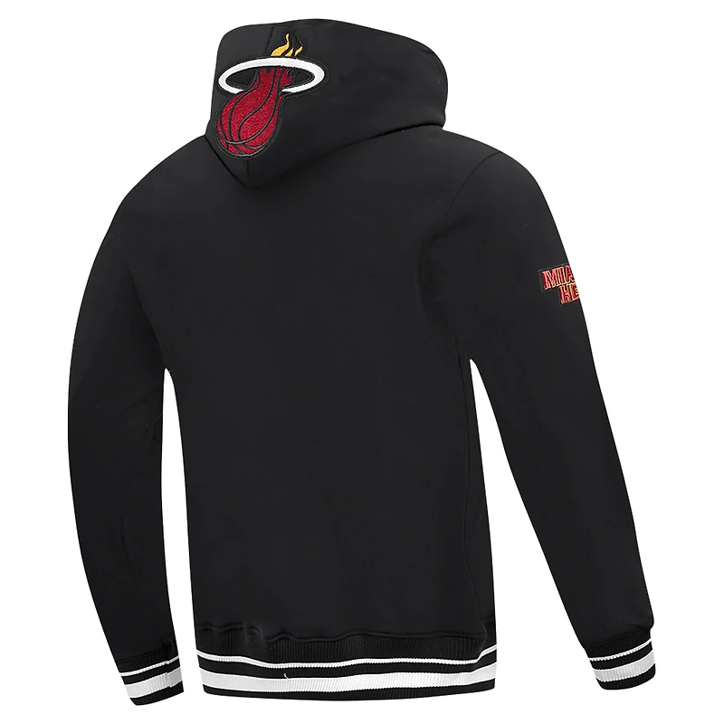 Sweat à capuche noir Pro Standard pour homme Miami Heat Area Code
