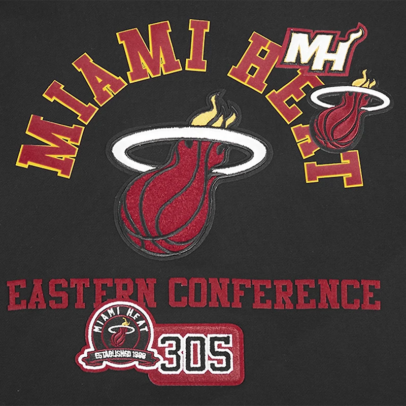 Sweat à capuche noir Pro Standard pour homme Miami Heat Area Code