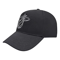 Casquette Snapback Pro Standard noire Miami Heat Paint the City Pinch Front pour hommes