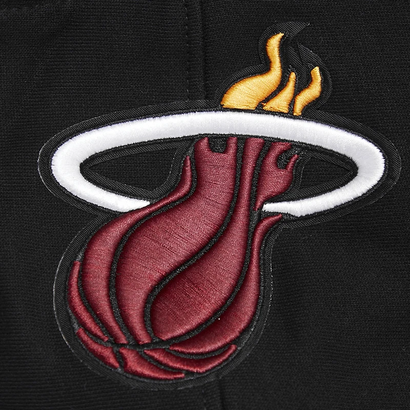 Sweat à capuche Pro Standard noir Miami Heat Script Tail pour hommes
