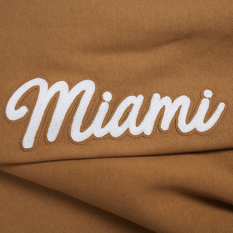 Sweat à capuche épaules tombantes Miami Heat Paint the City Pro Standard pour homme marron