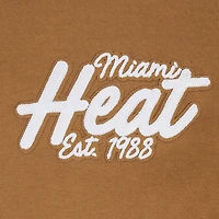 Sweat à capuche épaules tombantes Miami Heat Paint the City Pro Standard pour homme marron