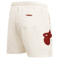 Men's Pro Standard Cream Miami Heat Triple Tonal Woven Shorts