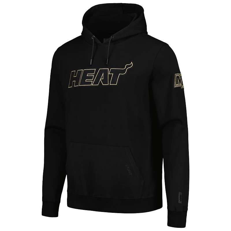 Men's Pro Standard Miami Heat Black & Gold Pullover Hoodie
