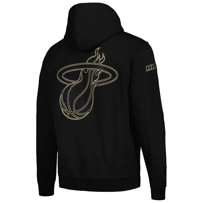 Men's Pro Standard Miami Heat Black & Gold Pullover Hoodie