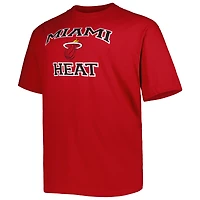 Men's Red Miami Heat Big & Tall Heart Soul T-Shirt
