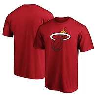 Men's  Red Miami Heat Primary Logo T-Shirt