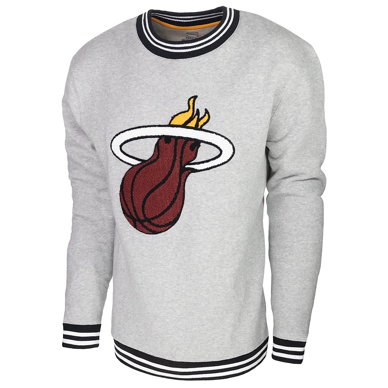 Sweat-shirt Stadium Essentials gris chiné Miami Heat Club Level pour hommes