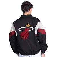 Veste zippée noire pour homme Miami Heat Yard Line Starter
