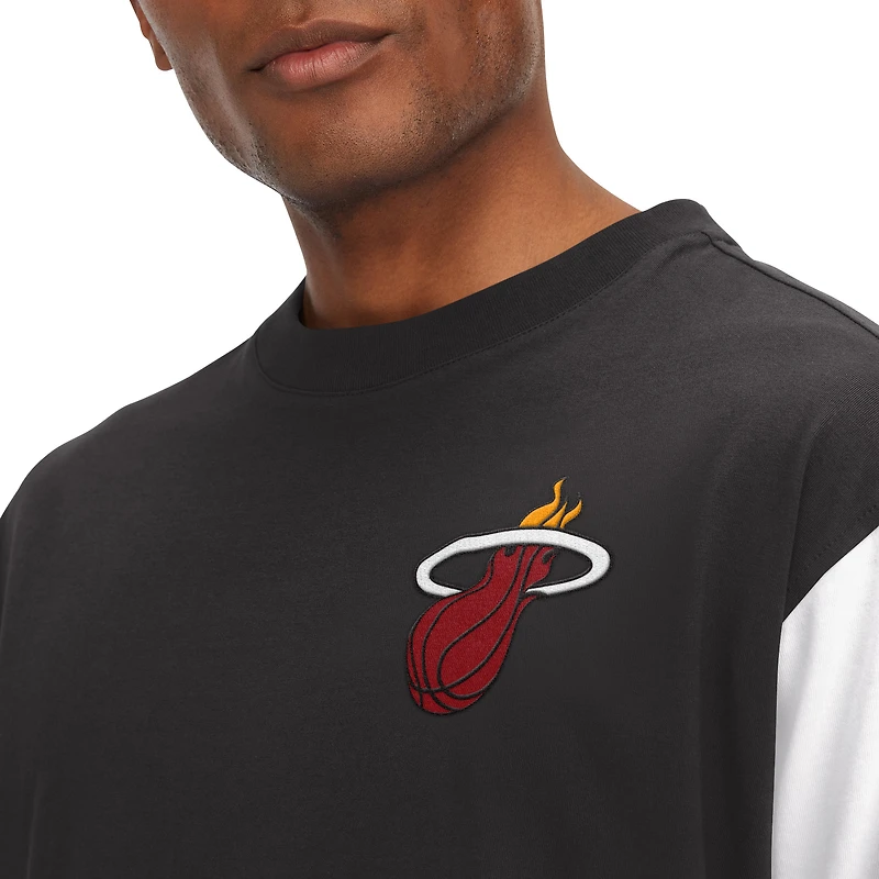 Tommy Jeans - T-shirt à manches longues Miami Heat Richie color block noir pour homme