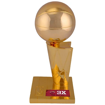 Miami Heat 3-Time NBA Finals Champions 12" Replica Larry O'Brien Trophy with Sublimated Plate