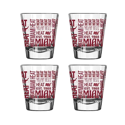 Miami Heat 4-Pack 2oz. Shot Glass Set