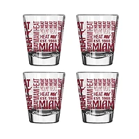 Miami Heat 4-Pack 2oz. Shot Glass Set
