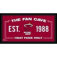 Miami Heat Framed 10" x 20" Fan Cave Collage