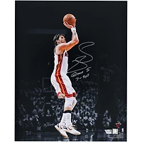Photo dédicacée de Mike Miller (Miami Heat) - 40,6 x 50,8 cm (16 x 20 pouces) - Match 5 des finales NBA 2012 contre le Thunder d'Oklahoma City - avec inscription « Match 5, 7-3 PT ».