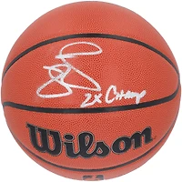Ballon de basket-ball d'intérieur/extérieur Wilson Authentic Series autographié par Mike Miller Miami Heat avec inscription « 2x Champ »