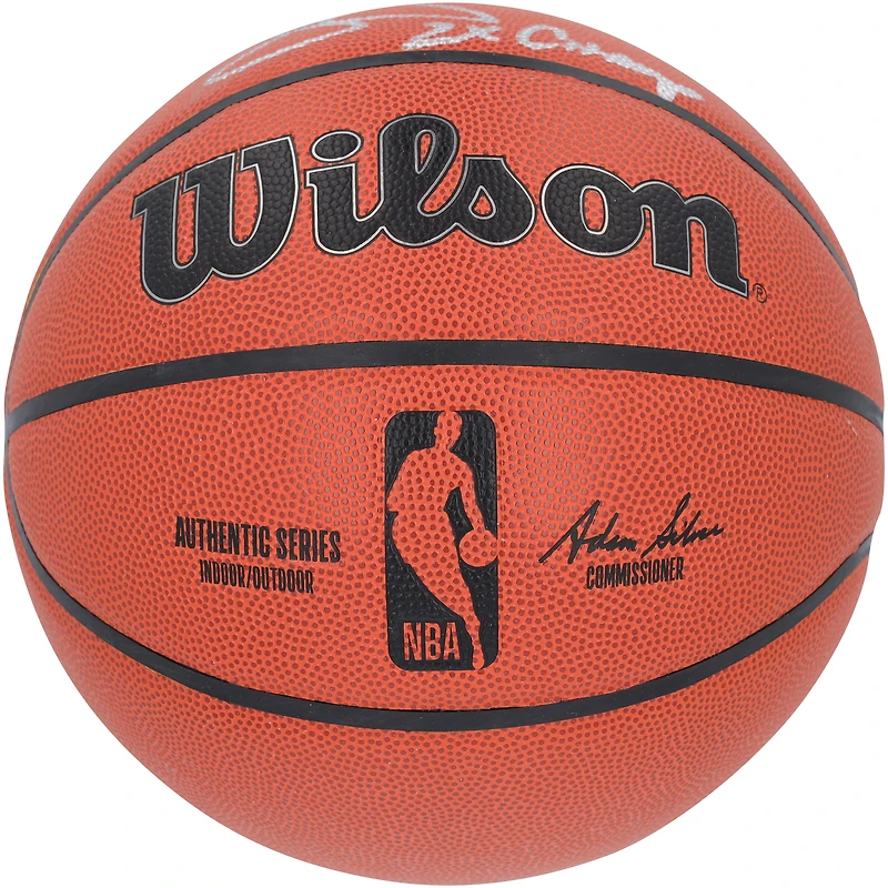 Ballon de basket-ball d'intérieur/extérieur Wilson Authentic Series autographié par Mike Miller Miami Heat avec inscription « 2x Champ »
