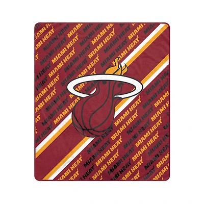 Couverture ultra douce Pegasus Miami Heat 60" x 70" (diagonale) avec logo et doublure