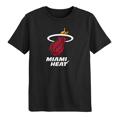 Preschool Outerstuff  Black Miami Heat Primary Logo T-Shirt