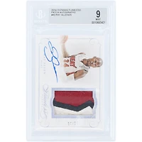 Carte Panini Flawless Tri-Color Relic 2014-15 de Ray Allen, Miami Heat, autographiée et utilisée en match #PA-RA # 11, authentifiée BGS 9/10
