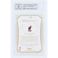 Ray Allen Miami Heat Autographed 2014-15 Panini Flawless Tri-Color Game-Used Relic #PA-RA #11/25 BGS Authenticated 9/10 Card