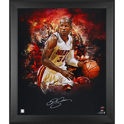Photographie encadrée autographiée de Ray Allen Miami Heat 20 "x 24"