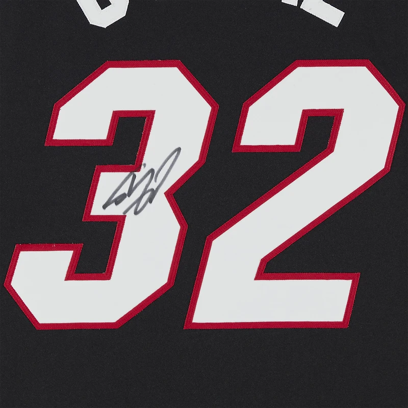 Maillot authentique autographié par Shaquille O'Neal Miami Heat Mitchell & Ness avec écusson de trophée 2005-06