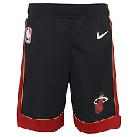 Toddler Nike Black Miami Heat Icon Replica Shorts
