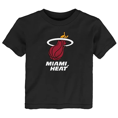 T-shirt Outerstuff noir pour tout-petit avec logo principal des Miami Heat