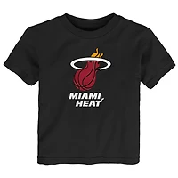 T-shirt Outerstuff noir pour tout-petit avec logo principal des Miami Heat