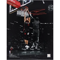 Tyler Herro Miami Heat Autographed 11" x 14" Spotlight Dunk vs. Los Angeles Lakers Photograph