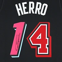 Tyler Herro Miami Heat Autographed Black Nike Mixtape Edition Swingman Jersey