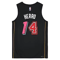 Tyler Herro Miami Heat Autographed Black Nike Mixtape Edition Swingman Jersey