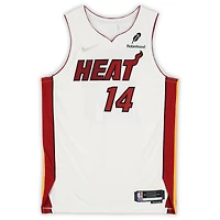 Maillot authentique Nike blanc dédicacé par Tyler Herro du Miami Heat