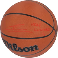 Tyler Herro Miami Heat Autographed Wilson NBA Official Game Basketball with "Heat Culture" Inscription - Limited Edition #1/1 - Signed in Red