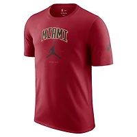 Unisex Jordan Brand Red Miami Heat Essential Cities T-Shirt