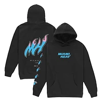 Sweat à capuche unisexe Bleacher Report x Mitchell & Ness Black Miami Heat Franchise Evolution