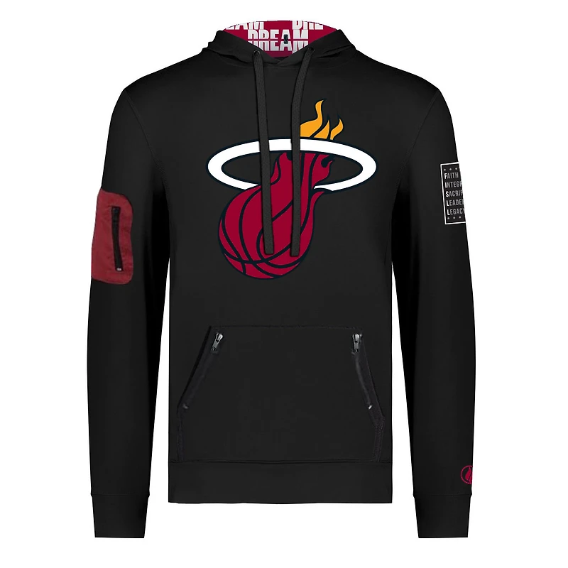 Sweat à capuche unisexe FISLL x Black History Collection Miami Heat noir
