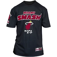 T-shirt unisexe Hyperfly noir Miami Heat NBA x My Hero Academia All Might Smash