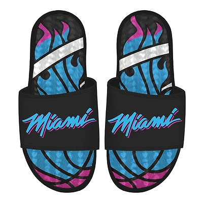 Unisex ISlide  Black Miami Heat 2025/26 City Edition Gel Slide Sandals