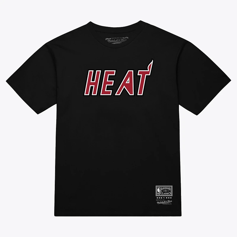 T-shirt unisexe Mitchell & Ness rouge Miami Heat Hardwood Classics Arch